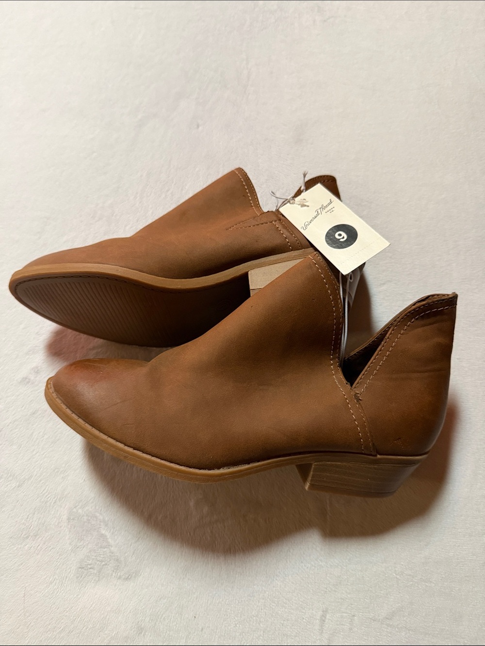 Universal Thread Tan Brown Cutout Ankle Booties